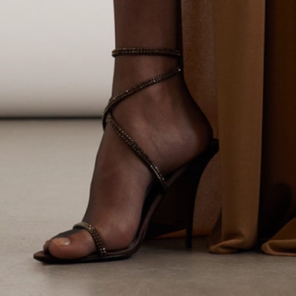 Saint Laurent Ava Sandals with rhinestones - Picture 10 of 11